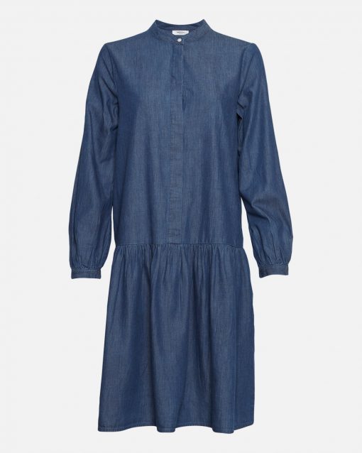 Moss Copenhagen Rida  Lyanna Ls Dress Mid Blue