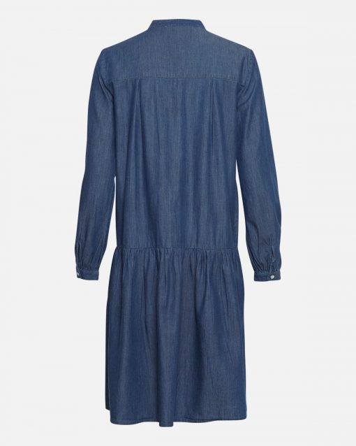 Moss Copenhagen Rida  Lyanna Ls Dress Mid Blue