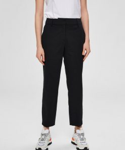Selected Femme Fria Cropped Pants Black