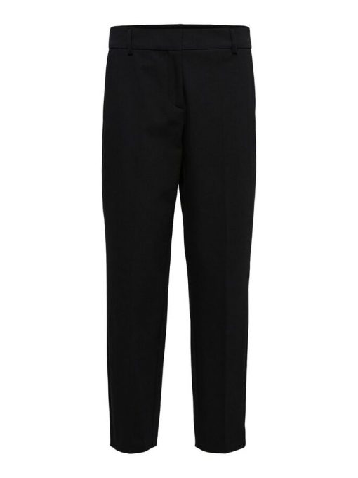 Selected Femme Fria Cropped Pants Black