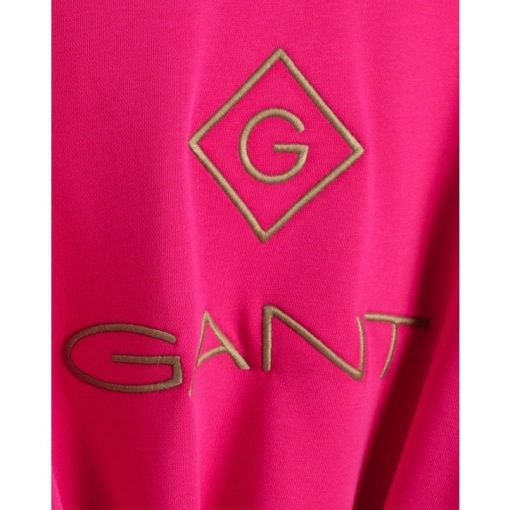 Gant Colour Lock up Sweater Rich Pink
