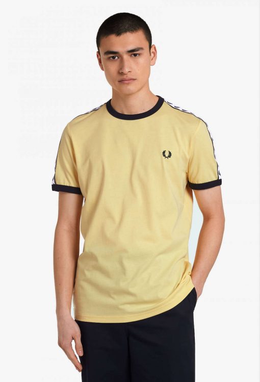 Fred Perry Taped Ringer T-shirt Yellow