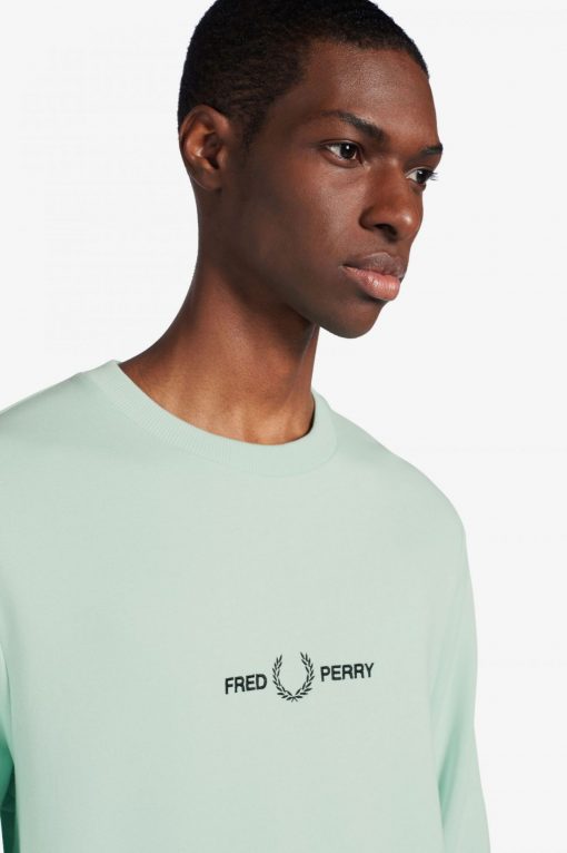 Fred Perry Graphic Sweatshirt Misty Jade