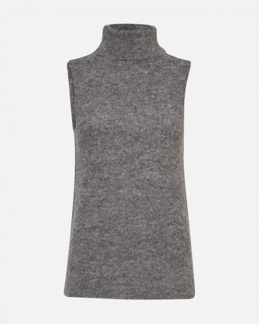 Moss Copenhagen Femme Alpaca Vest Midgrey