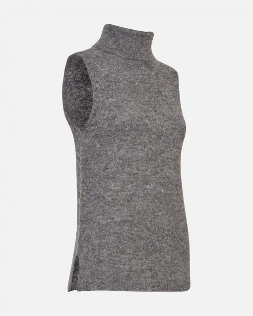 Moss Copenhagen Femme Alpaca Vest Midgrey