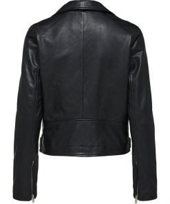 Selected Femme Katie Leather Jacket Black