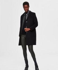 Selected Femme Elina Wool Coat Black