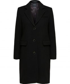 Selected Femme Elina Wool Coat Black
