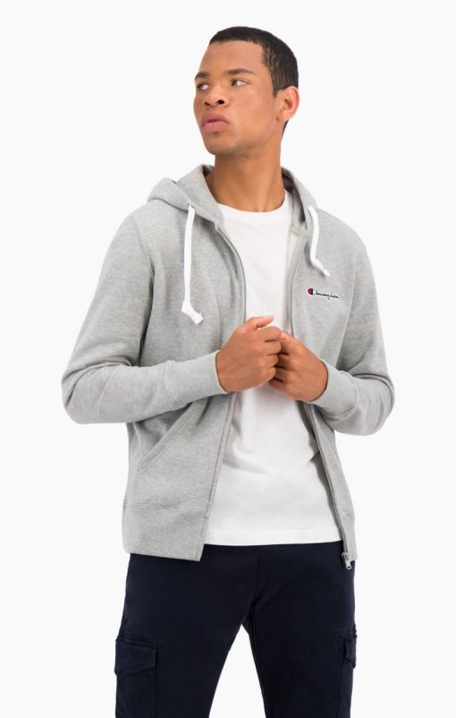 Champion Hooded Full-Zip Sweatshirt Light Grey