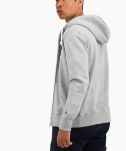 Champion Hooded Full-Zip Sweatshirt Light Grey