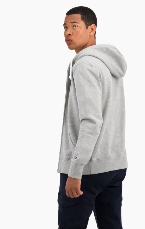 Champion Hooded Full-Zip Sweatshirt Light Grey