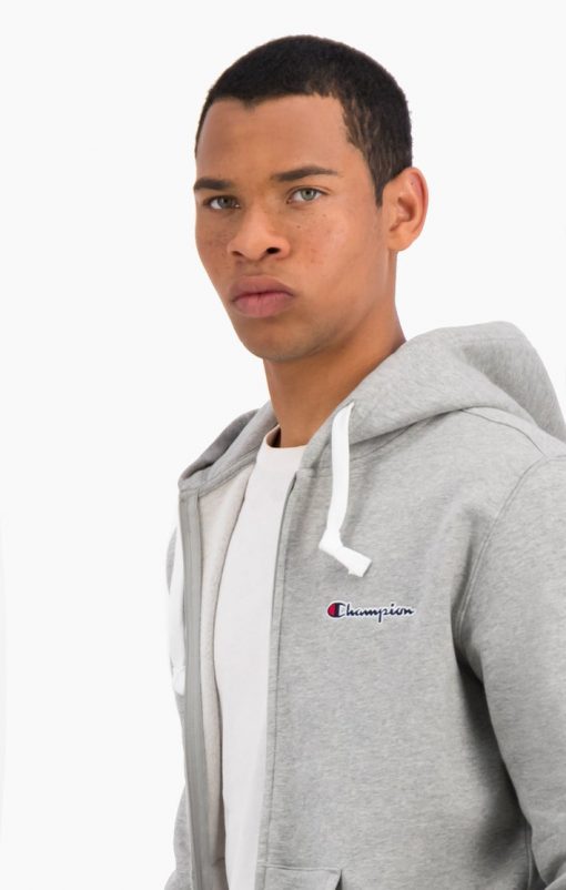 Champion Hooded Full-Zip Sweatshirt Light Grey