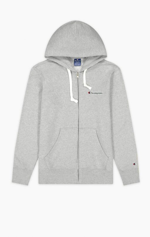 Champion Hooded Full-Zip Sweatshirt Light Grey