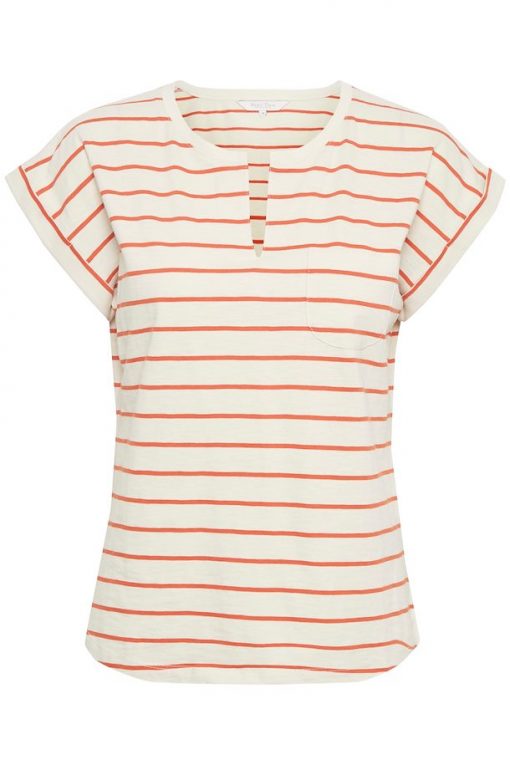 Part Two Kedita T-shirt Stripe Orange Sunset