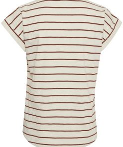 Part Two Kedita T-shirt Stripe Choclat Glaze