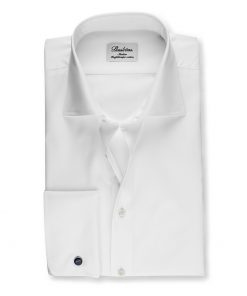 Stenströms Slimline Shirt with French Cuffs White