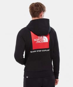 The North Face Raglan Red Box Hoodie Black