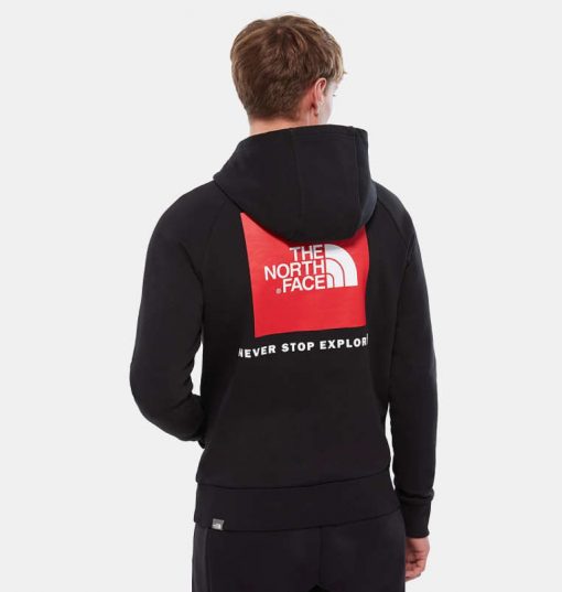 The North Face Raglan Red Box Hoodie Black