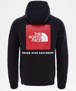 The North Face Raglan Red Box Hoodie Black