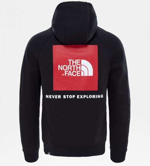 The North Face Raglan Red Box Hoodie Black