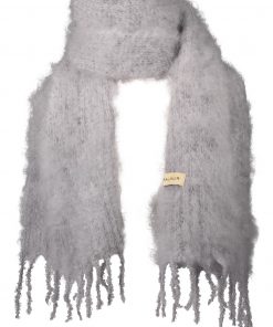 Balmuir Aurora Kid Mohair Scarf Light Grey