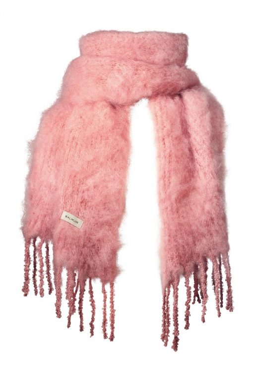 Balmuir Aurora Kid Mohair Scarf Winter Rose