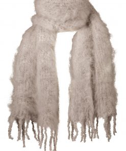 Balmuir Aurora Kid Mohair Scarf Taupe