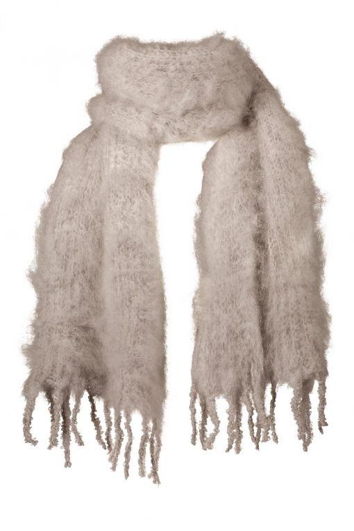 Balmuir Aurora Kid Mohair Scarf Taupe