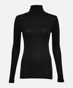 Moss Copenhagen Mona Lyocell Rollneck Top Black