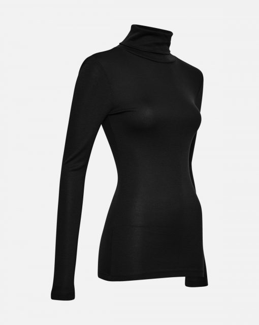 Moss Copenhagen Mona Lyocell Rollneck Top Black