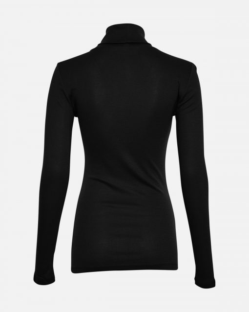 Moss Copenhagen Mona Lyocell Rollneck Top Black