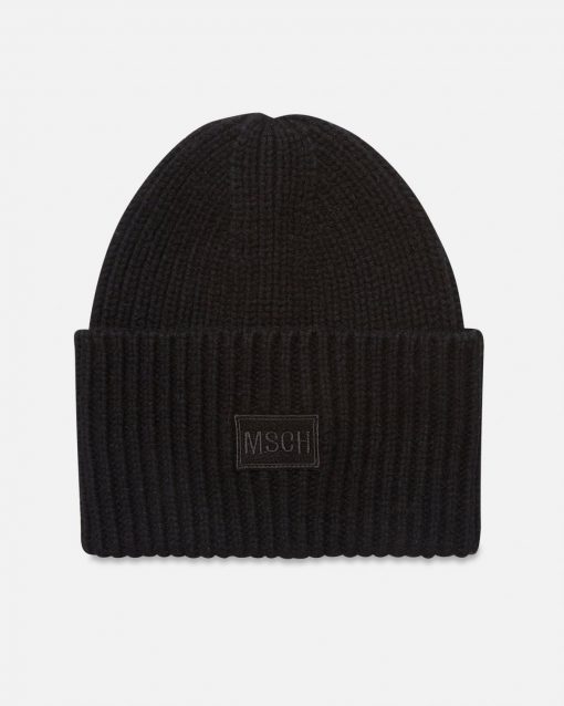 Moss Copenhagen Kara Badge Beanie Black