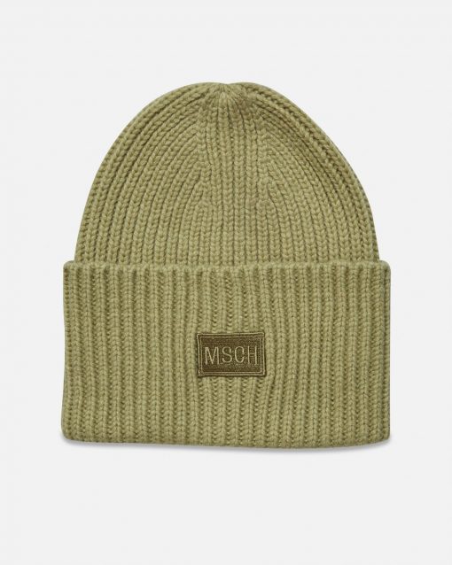 Moss Copenhagen Kara Badge Beanie Sage