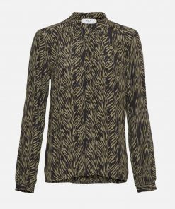 Moss Copenhagen Calie Morocco Shirt Sage Zebra