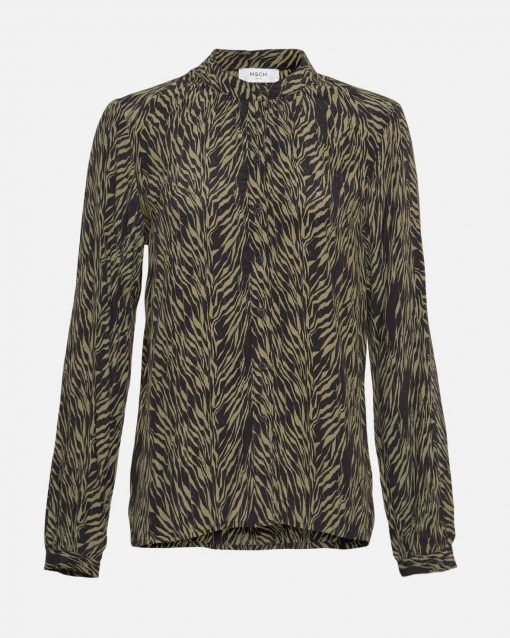 Moss Copenhagen Calie Morocco Shirt Sage Zebra