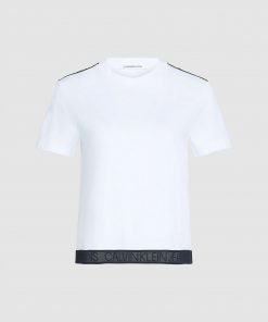 Calvin Klein Straight Logo T-shirt Bright White