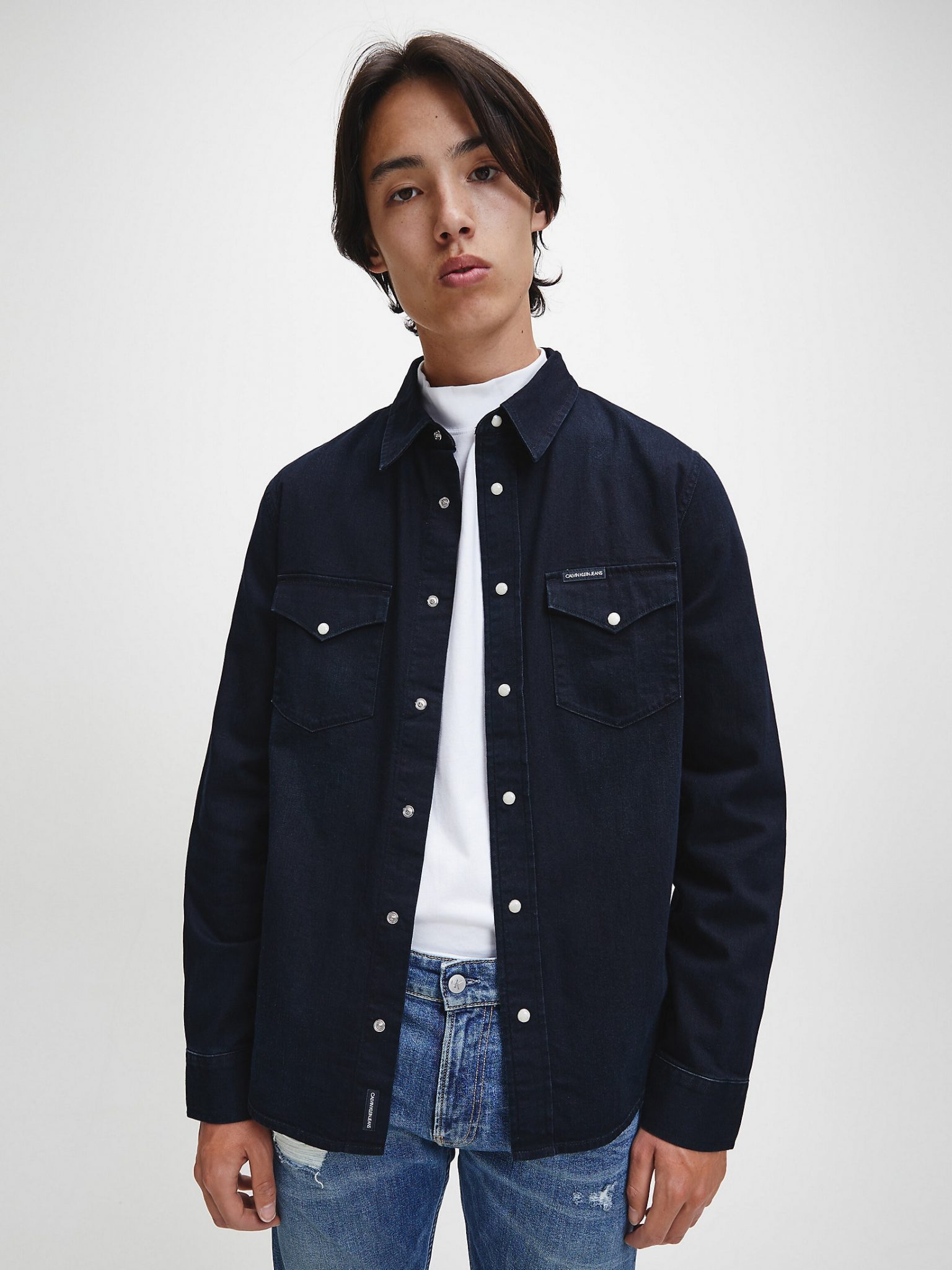 calvin klein denim shirt