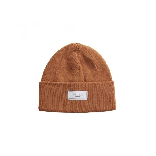 Les Deux Merino Patch Beanie Rusty Brown