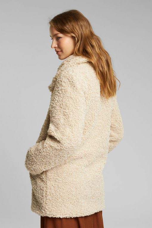 Esprit Teddy Jacket Cream Beige