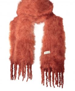 Balmuir Aurora Kid Mohair Scarf Rust