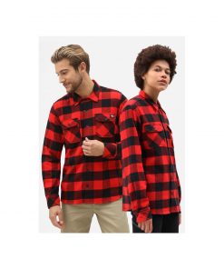 Dickies Sacramento Relaxed Long Sleeve Shirt Red