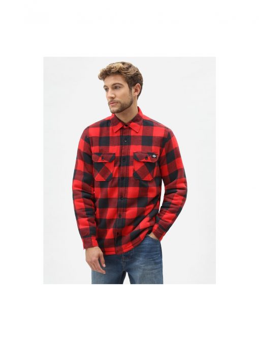 Dickies Sacramento Relaxed Long Sleeve Shirt Red