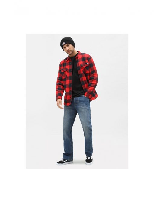 Dickies Sacramento Relaxed Long Sleeve Shirt Red