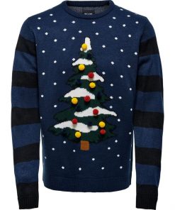 Only & Sons Christmas Pullover Blue