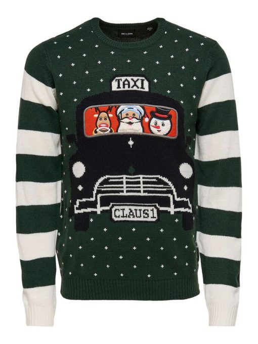 Only & Sons Christmas Pullover Green