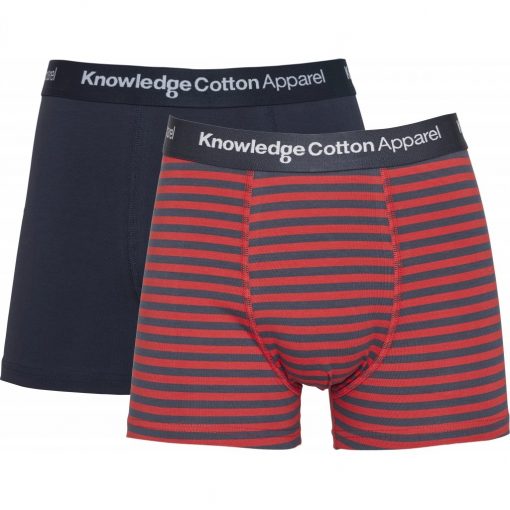Knowledge Cotton Apparel Maple 2 Pack Underwear Pompeain Red