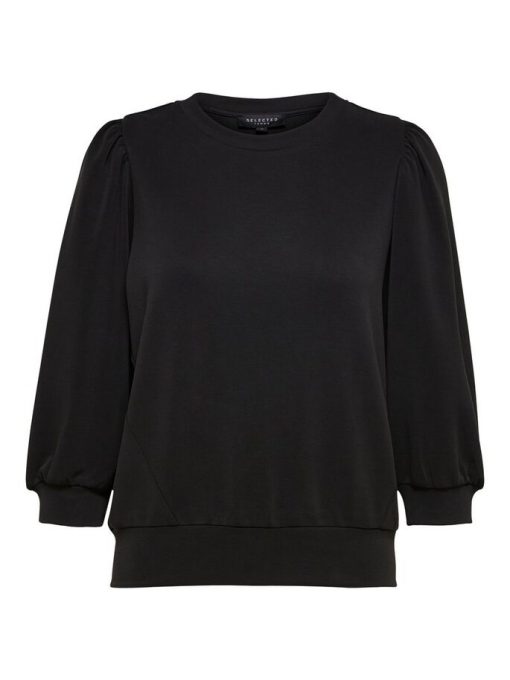 Selected Femme Tenny 3/4 Sweatshirt Black