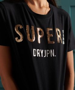 Superdry Super JPN Sequin Tee Black