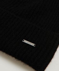 Superdry Cashmere Beanie Black