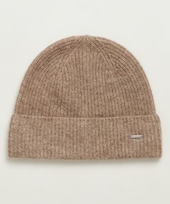 Superdry Cashmere Beanie Soft Caramel Marl